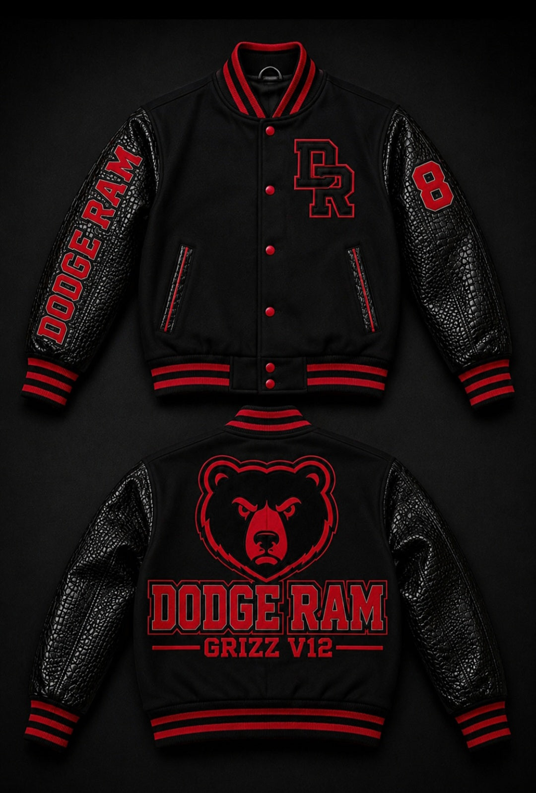 DODGE RAM™ GRIZZ V12™ Premium Varsity Jacket