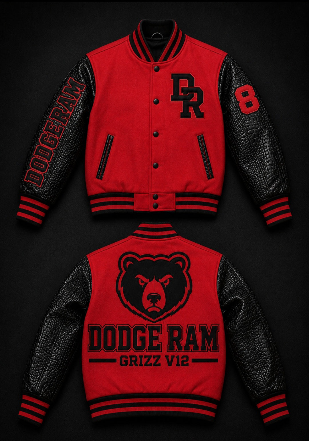 DODGE RAM™ GRIZZ V12™ Premium Varsity Jacket